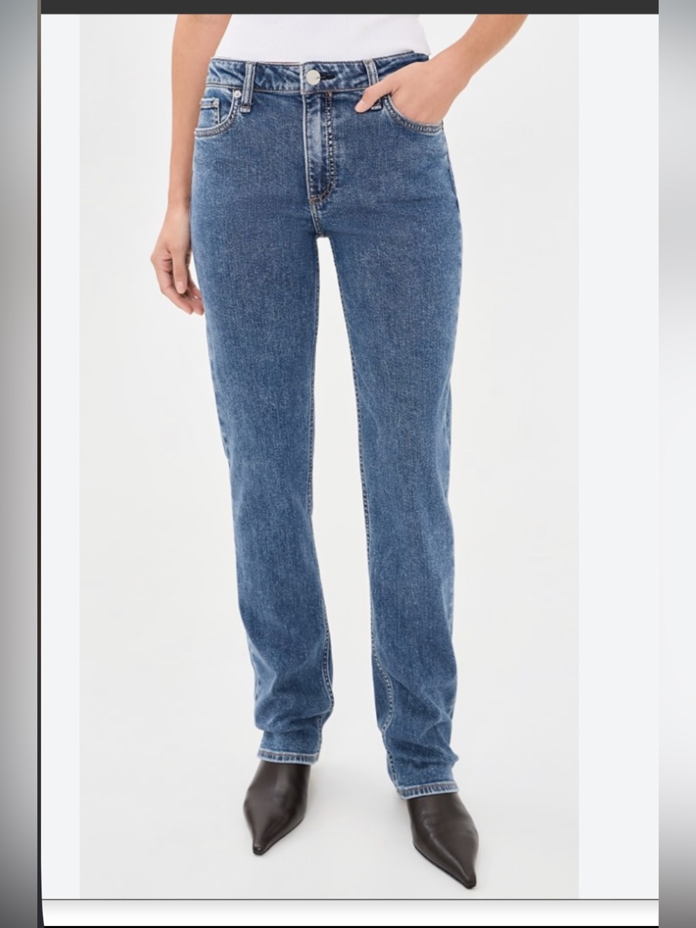 Rag and Bone Women's Blue Straight-Leg Jeans